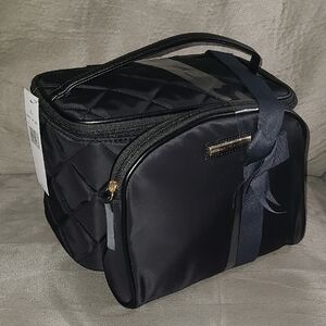 Tommy Hilfiger Set Black Toiletry Bag Practical Design Large And‎ Small Zip